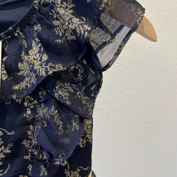 Janie and Jack Gold and Navy Blue Holiday Dress - NWT - Picture 6 of 7